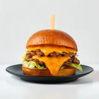 Cheese Lover burger & pommes frites