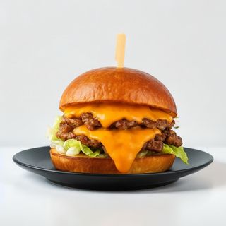 Cheese Lover burger & pommes frites