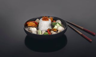 ტაილანდური მწვანე ქარი ქათმით 