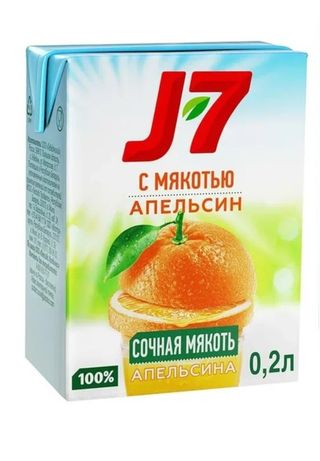 Բնական հյութ J7  նարինջ 200մլ