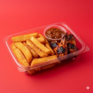 Yam Chips + Chicken Wings (2Pcs)