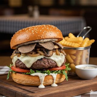 Hamburger funghi e tartufo