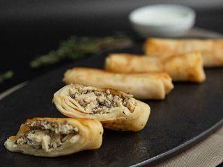 Млинці з курячим філе та печерицями (4 шт) (240g)