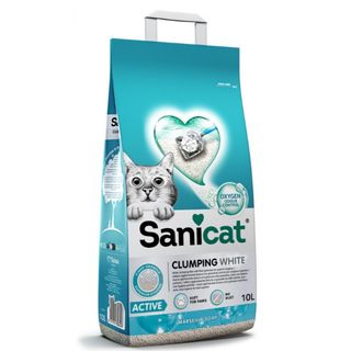 10 L Sanicat Cumpling White Marseille Active Areia para gatos