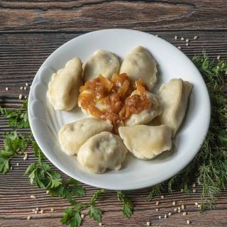 Pierogi Wegańskie soczewica i marchew Cała Porcja