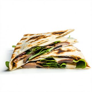 Porchetta, provola, insalata , funghi