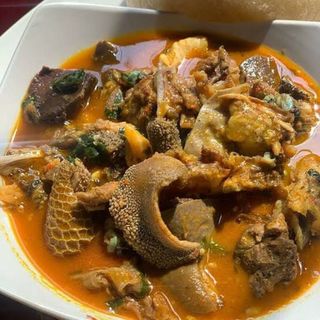 Native soup with cow head or assorted.