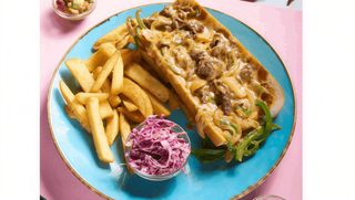 Philly cheese steak sandwich