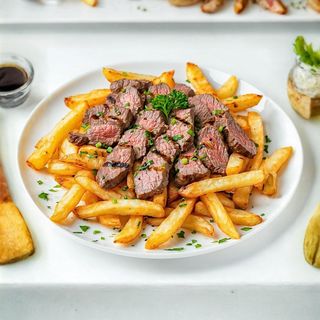 Goats Meat And Fries