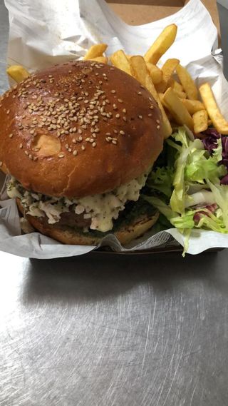 Hamburguesa Casera Pesto