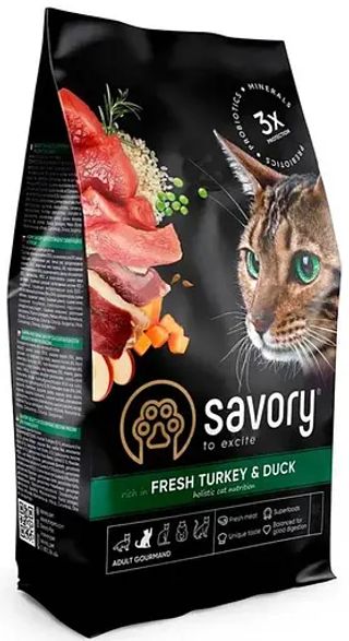 Savory Cat Adult для вередливих Turkey Duck 2кг
