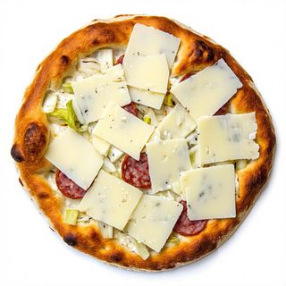 Pizza bianca cicoria e salsiccia