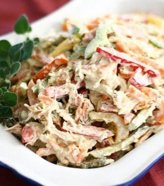 ქათმის სალათი სოკოთი