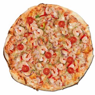 Gamberi, zucchine e pomodorini