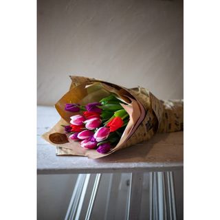 Buket od 15 lala u 3 boje crvenih i tamnijih nijansi 