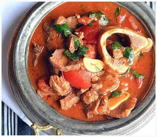 Bone Marrow (Ossubucco Stew) / Ugali / Rice / Chapati ,  Veges