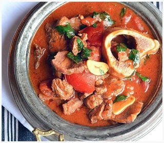 Bone Marrow (Ossubucco Stew) / Ugali / Rice / Chapati ,  Veges