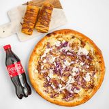 Srednja KEBAB pizza + Coca-Cola 0.5l + 2x palačinke Nutella