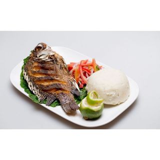 Fish dry fry & Ugali