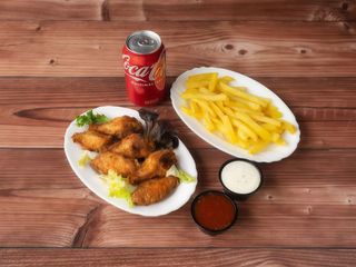 Menú Alitas De Pollo Fritas (6 Uds.)