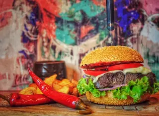 Lamb Fajitas burger