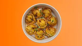 Pierożki Mandu z wieprzowiną i kimchi