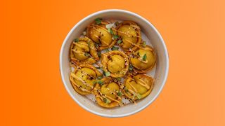 Pierożki Mandu z wieprzowiną i kimchi