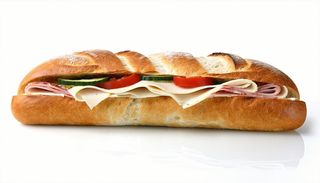 Panino ecologico - servito con patate fritte