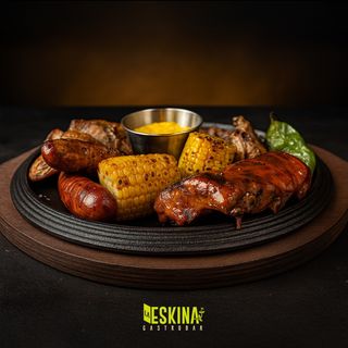 Parrillada Mixta Con Mazorca Y Chimichurri