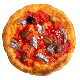 Rossa olive taggiasche e alici di Cetara senza glutine
