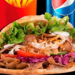 Doner Kebab Con Carne Y Queso De Cabra