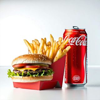 Big Beef Burger Combo (2 Burgers + Coke +Fries) (Grilled)