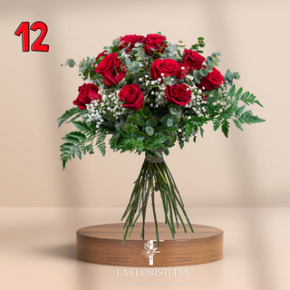 Ramo 12 rosas rojas