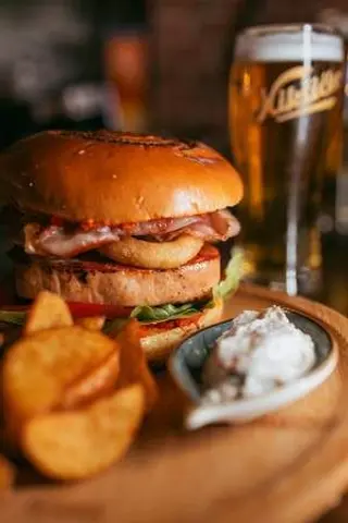Leberkase burger