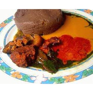 Amala, Gbegiri & Ewedu plus Beef and Ponmo