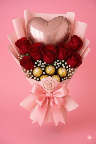 Bouquet Romance & Chocolats