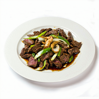 Salteado Con Jengibre Y Cebolla De Carne De Res