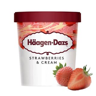 Helado Haagen Dazs Strawberries & Cream (Fresa) (95 Ml.) 