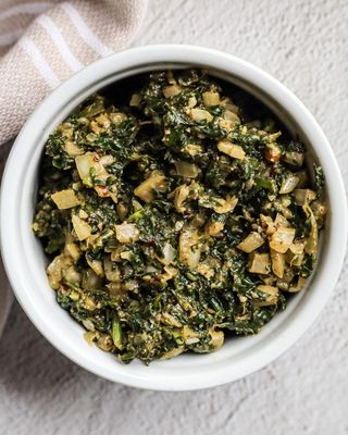 Sabanekh with Meat (Espinache con Carne)