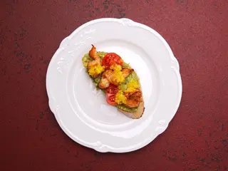 Брускета з креветками