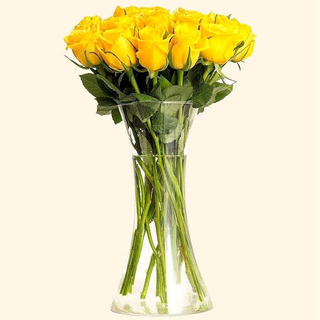 10 Rose gialle cm 70