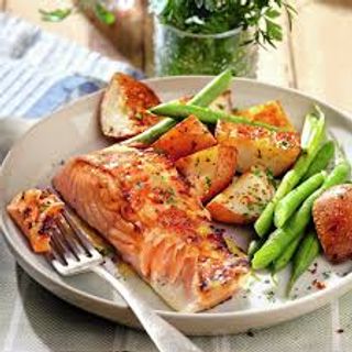 Lomo de salmón a la plancha