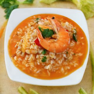 Arroz de Gambas + Sopa