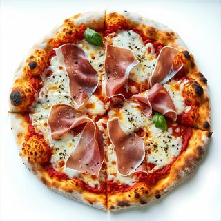 Pizza con Robiola e Speck