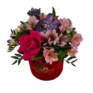 Cutie delicata cu flori roz