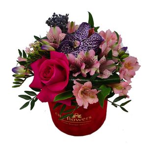 Cutie delicata cu flori roz