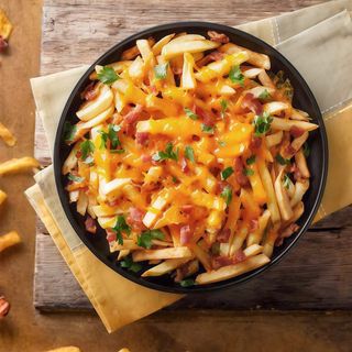 Patatas grandes con bacon y queso