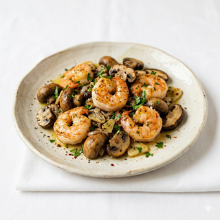 Gambas Con Champiñones