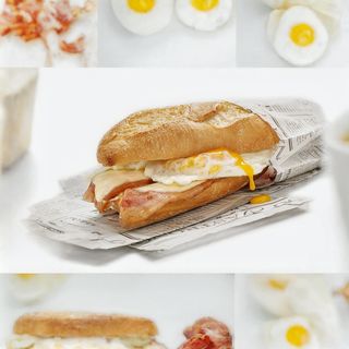 Bocadillo Bacon, Huevo Y Queso