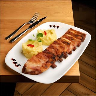 Coaste de porc afumate - garni